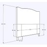 Cabeceira Dunas Solteirão Viúva 120cm com Strass Suede: Cinza - 2