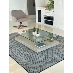 Tapete Carpete Sala Quarto 2,00x3,00 Paquet Tacos Cinza - 4
