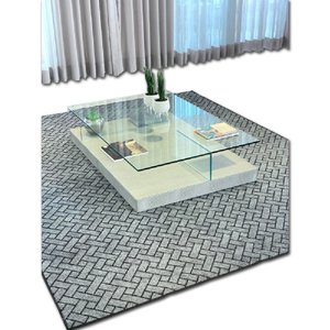 Tapete Carpete Sala Quarto 2,00x3,00 Paquet Tacos Cinza
