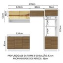 Ver imagem 4 de Armário de Cozinha Completa 270cm Branco/Rustic Stella Madesa 07