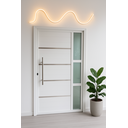 Ver imagem 1 de Porta de Alumínio 210 X 100 com Vidro - Lambri Simples