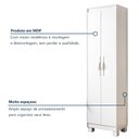 Ver mais imagens de Sapateira Multiuso 2 Portas 5 Prateleiras com Pés 184cm Bliss Branco