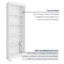 Ver imagem 5 de Sapateira Multiuso 2 Portas 5 Prateleiras com Pés 184cm Bliss Branco