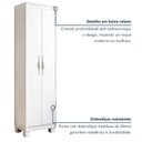 Ver imagem 7 de Sapateira Multiuso 2 Portas 5 Prateleiras com Pés 184cm Bliss Branco