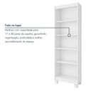 Ver imagem 6 de Sapateira Multiuso 2 Portas 5 Prateleiras com Pés 184cm Bliss Branco