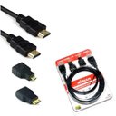 Ver imagem 2 de Cabo Hdmi 1,8m 4 em 1 Hdtv Mini Hdmi Micro Hdmi Xtrad Xt2063