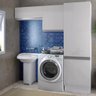 Kit Área de Serviço Madesa Acordes 100% Mdf com 2 Armários e Torre - Portas Branco Brilhante - 2