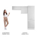 Ver imagem 5 de Kit Área de Serviço Madesa Acordes 100% Mdf com 2 Armários e Torre - Portas Branco Brilhante