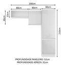 Ver imagem 3 de Kit Área de Serviço Madesa Acordes 100% Mdf com 2 Armários e Torre - Portas Branco Brilhante