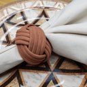 Ver imagem 2 de Kit 4 Argolas Trançado Charlô Camurça Marrom