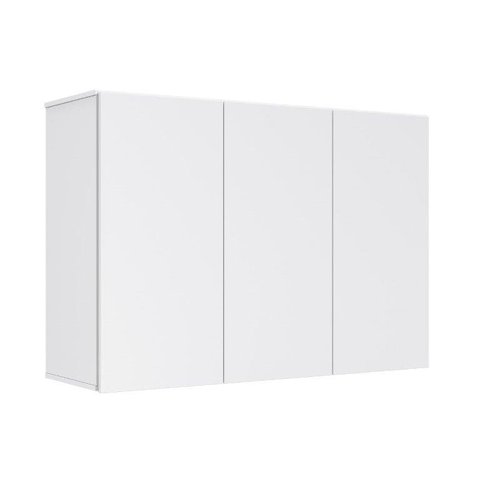 Armário Aéreo 3 Portas Com Prateleiras Internas Amplo Espaço Para Objetos Sem Puxadores Externos Cor