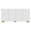 Ver imagem 7 de Aparador Buffet Multimóveis Veneza 4 Portas FG3557 Branco/Natural