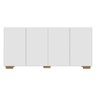 Aparador Buffet Multimóveis Veneza 4 Portas FG3557 Branco/Natural - 7