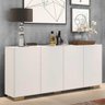 Aparador Buffet Multimóveis Veneza 4 Portas FG3557 Branco/Natural - 3