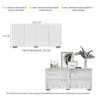 Aparador Buffet Multimóveis Veneza 4 Portas FG3557 Branco/Natural - 4