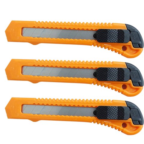 Kit 24 Estilete Lâmina Retrátil Econômico 18mm Starfer