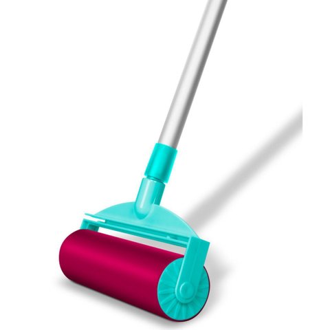 Mop Rolo Adesivo Lavável Noviça -tira Pelos Cabelos Poeiras