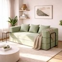 Ver mais imagens de Sofá Bouclé Verde 3 Lugares Moderno Claro Elegante Sala Minimalista Moderno Organico Industrial