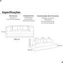Ver imagem 5 de Sofá Bouclé Verde 3 Lugares Moderno Claro Elegante Sala Minimalista Moderno Organico Industrial