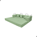 Ver imagem 1 de Sofá Bouclé Verde 3 Lugares Moderno Claro Elegante Sala Minimalista Moderno Organico Industrial
