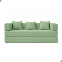 Ver imagem 4 de Sofá Bouclé Verde 3 Lugares Moderno Claro Elegante Sala Minimalista Moderno Organico Industrial