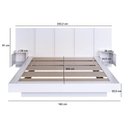 Ver imagem 4 de Cama de Casal Queen Suspensa com Cabeceira e Mesas de Apoio Branco Mdp Zurique