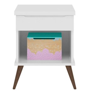 Mesa de Apoio Infantil com 1 Nicho Melinda Cor Branco Phoenix Baby