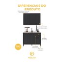 Ver imagem 5 de Armário de Cozinha Modulada Compacta Fidelitá Nara 100% MDF 2 Peças 120cm 6 Portas 2 Gavetas sem