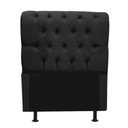 Ver imagem 3 de Kit Cabeceira + Calçadeira Baú Capitonê Livia 100cm Solteiro para Cama Box Suede Preto - Gat Magazin