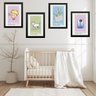 Kit 4 Quadros Quarto Infantil Pequeno Príncipe 33x24cm - com Vidro:moldura Preta - 1