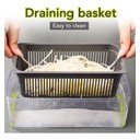 Ver mais imagens de Ralador Fatiador Cortador Mandolin Multiuso de Frutas e Vegetais 16 em 1 Profissional Inox