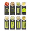 Ver imagem 4 de Ralador Fatiador Cortador Mandolin Multiuso de Frutas e Vegetais 16 em 1 Profissional Inox