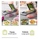 Ver imagem 7 de Ralador Fatiador Cortador Mandolin Multiuso de Frutas e Vegetais 16 em 1 Profissional Inox