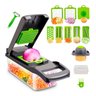 Ralador Fatiador Cortador Mandolin Multiuso de Frutas e Vegetais 16 em 1 Profissional Inox - 2
