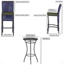 Ver imagem 2 de Mesa Bistro e 4 Banquetas Roma Preta Corda Náutica 13 Trama Original