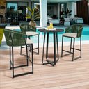 Ver imagem 3 de Kit 05 Banqueta Para Área Gourmet Cozinha Varanda Corda Náutica Sunset D04 Verde - Lyam Decor