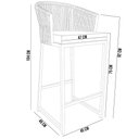 Ver imagem 5 de Kit 05 Banqueta Para Área Gourmet Cozinha Varanda Corda Náutica Sunset D04 Verde - Lyam Decor