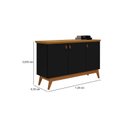 Ver imagem 6 de Buffet Aparador Cantinho do Café Pés Em Madeira 3 Portas Absolut:Preto/Nature