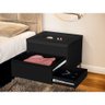 Mesinha De Cabeceira Preta Zap Elegante Gaveta Porta Jóias - 2