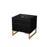 Mesinha De Cabeceira Preta Zap Elegante Gaveta Porta Jóias - 4
