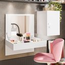 Ver imagem 1 de Conjunto Camarim Penteadeira Suspensa com Gabinete Aéreo 1 Porta Diamante Belaflex