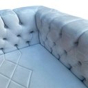 Ver imagem 7 de Poltrona Clássica Cinza Aveludado 74x98x62cm Ideal para Hall Sala e Quarto
