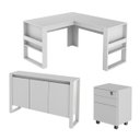 Ver imagem 1 de Conjunto para Escritório 3 Peças Branco Tecnomobili