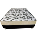 Ver imagem 2 de Cama Box Casal Suede Preto + Colchão Casal Suede Bege Espuma 138x188x55