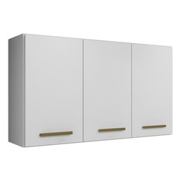 Armario Aereo 3 Portas Etios Kaiki Moveis Armario Aero Etios 3 Portas Mdp Cozinha Lavanderia Branco - 1