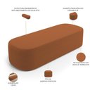 Ver imagem 3 de Cabeceira Cama Box Casal 140cm Lanna com Puff Recamier Doha W01 Bouclê Terracota - Lyam Decor