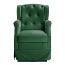 Ver imagem 5 de Poltrona Cadeira de Amamentação Balanço Ternura Veludo Verde - Vs Decor
