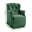 Ver imagem 3 de Poltrona Cadeira de Amamentação Balanço Ternura Veludo Verde - Vs Decor