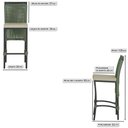 Ver imagem 2 de 6 Banqueta em Alumínio Roma Preta Corda Náutica Tecido 7 Verde