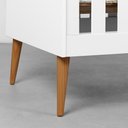 Ver imagem 3 de Kit Quarto Infantil com Pés Retrô Mel - Cômoda Elfe 4 Gavetas e 1 Porta + Guarda-Roupa Elfe + Berço